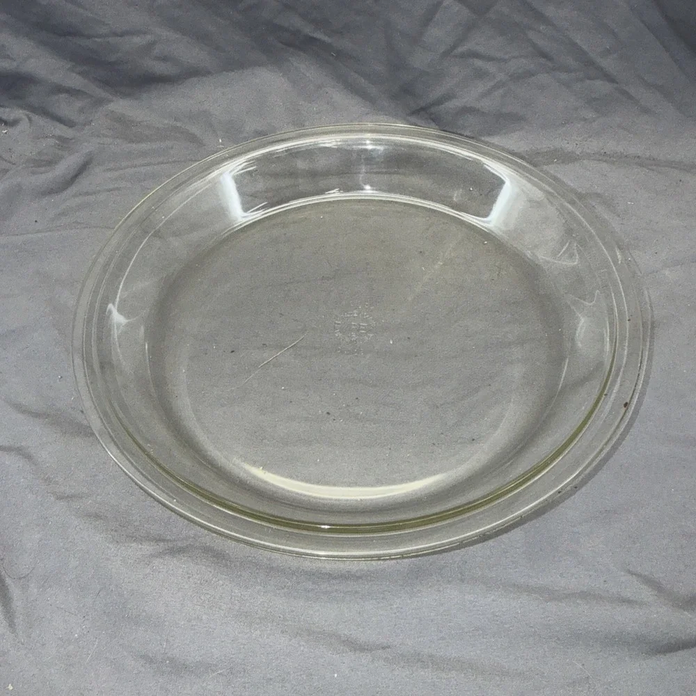 Pyrex‎ 210 Clear Glass Pie Dish Plate 10 Inch, Made By Corning USA Bakeware